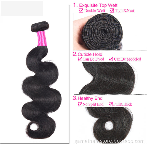 10a grade Virgin Brazilian body wave human hair extension cheap 10 inch to 30 inch hair bundles